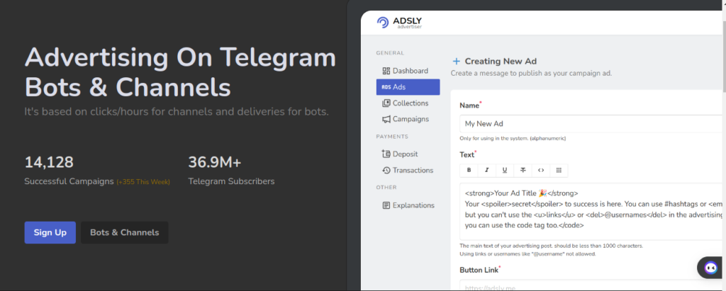 A Simple Step-by-Step Guide to Monetize Your Telegram Channels and Bots with Adsly.me